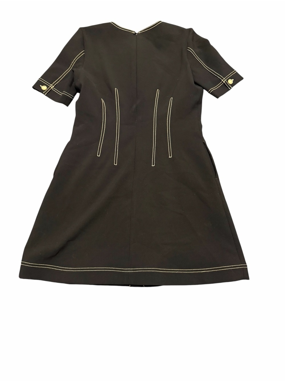 Veronica Beard Navy Dress with Cream Contrast Stitching midi dress,sz6, pre-owne - Picture 9 of 14